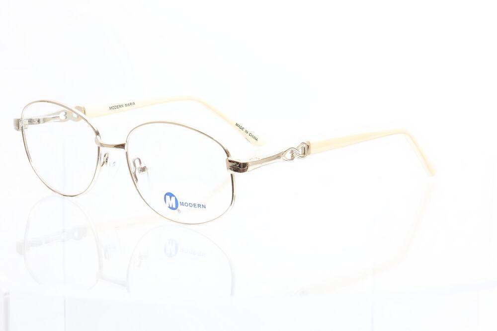 Modern Maria Gold/Pearl 53-17-135mm Eyeglasses FRAMES ONLY - NEW CONDITION